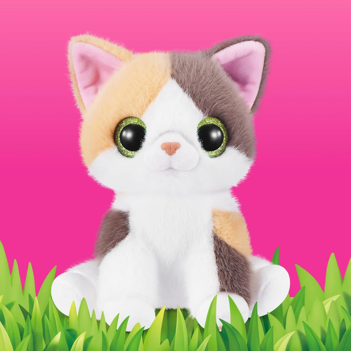 Pets Alive Smitten Kittens Serie 2 (Gato Calicó) por ZURU – Peluche Interactivo con 10 Sonidos, Unboxing Sorpresa, Mascota Suave Coleccionable para Edades 3+