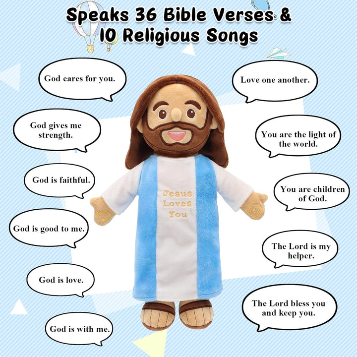 Yelakey Muñeco de peluche que habla Jesús Habla 36