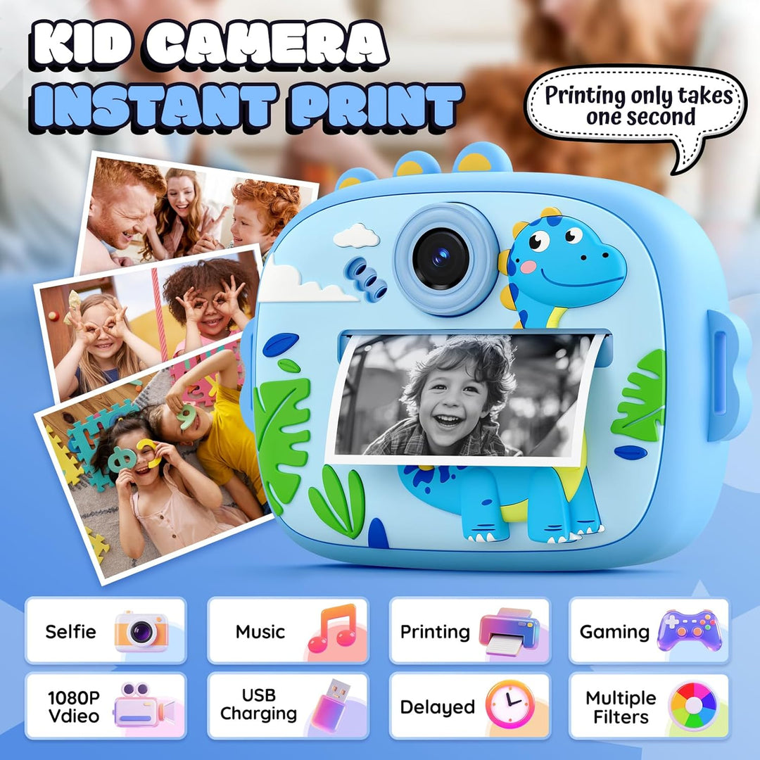 YOZISS Cámara de impresión instantánea para niños, cámara digital p...