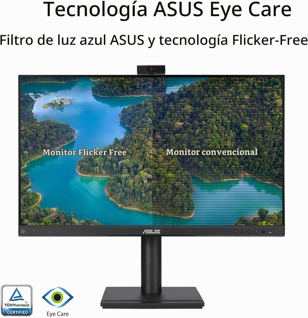 ASUS Monitor de videoconferencia 1080P de 24" (BE249QFK) - IPS,...