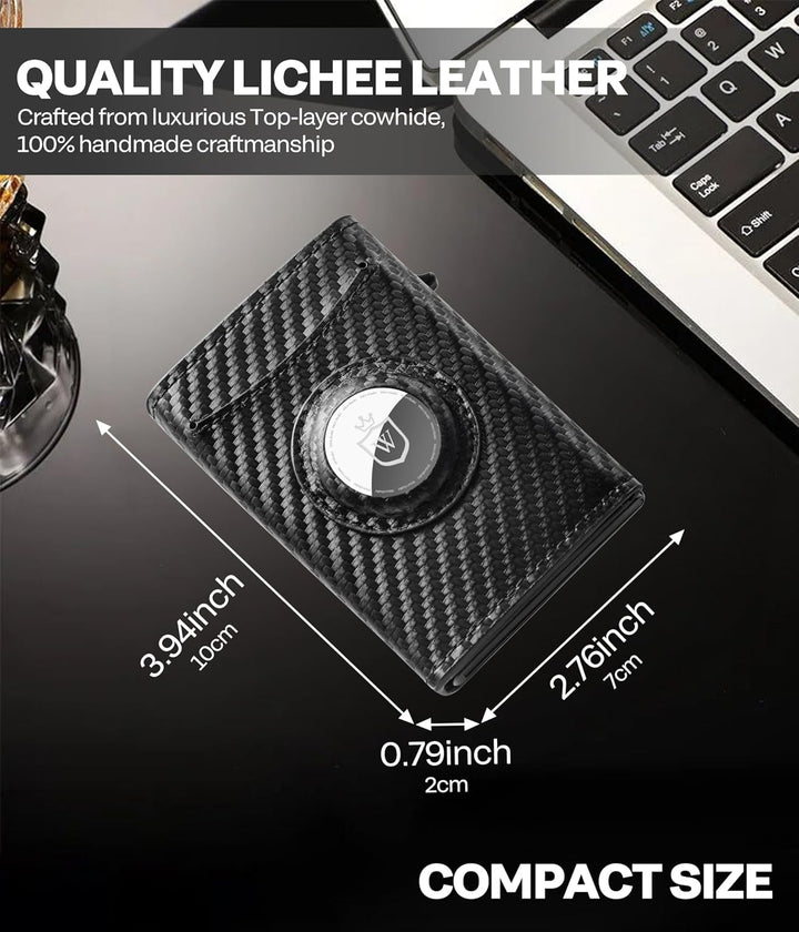 Wordtaiki Billetera inteligente para hombre para AirTag, billetera...
