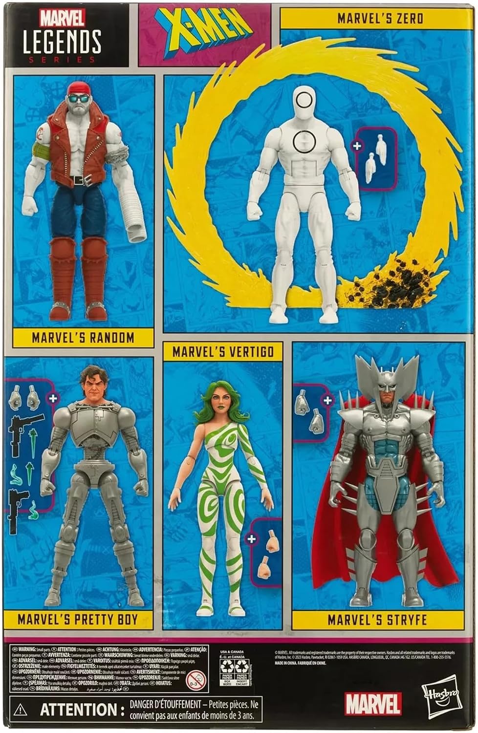 Marvel Hasbro Legends Series: X-Men Villains, juego de figuras de acción de 60 aniversario, figuras de acción de 6 pulgadas, multicolor