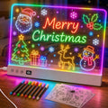 Tablero de dibujo LED de 16" para niños, tableta de escritura con luz de