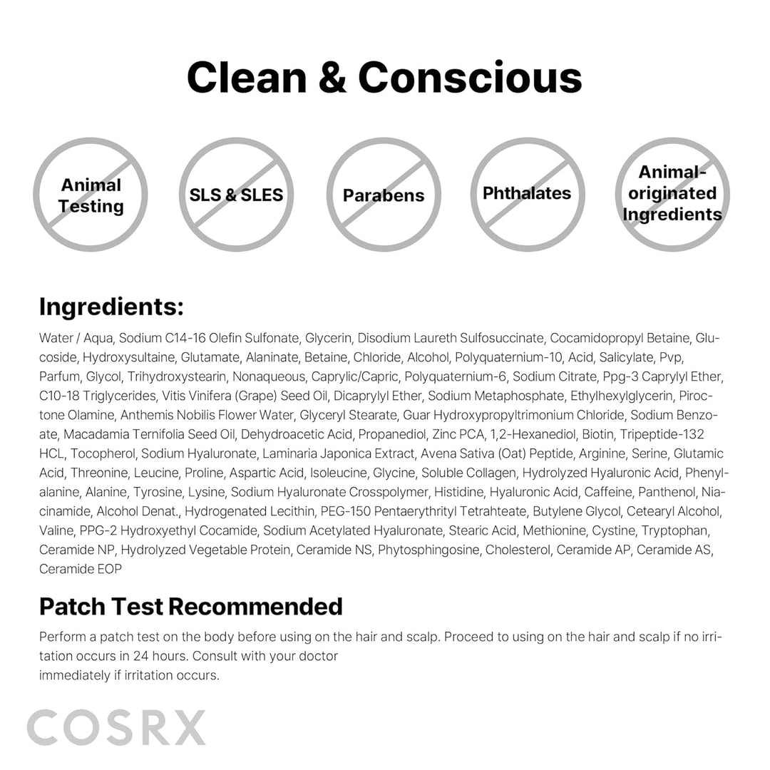 COSRX PEPTIDE 132 Champú para la unión del cabello, tratamiento dia...