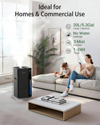 Mifasol Humidificador de niebla fría y cálida para habitación grande