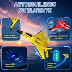 MAXBECK Avión inalámbrico de juguete con luces Su-35 Rc planeador de 2 canales 2.4 GHZ, aviones de control remoto de espuma al aire libre para aviones Hobby Rc