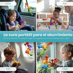 BUNMO Juguetes de baño de succión - Conecta, construye, crea - Juguetes de baño - Horas de diversión y creatividad - Habilidades motoras finas - Juguetes sensoriales estimulantes - Juguete no se puede