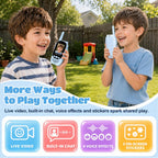 Walkie Talkies de video para niños, paquete de 2 juguetes recargables para cámara y pantalla, chat de campamento de largo alcance para interiores y exteriores, radios bidireccionales, regalos de