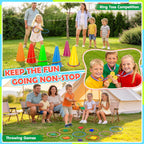 77 juegos de día de campo, 8 en 1 juegos al aire libre para niños