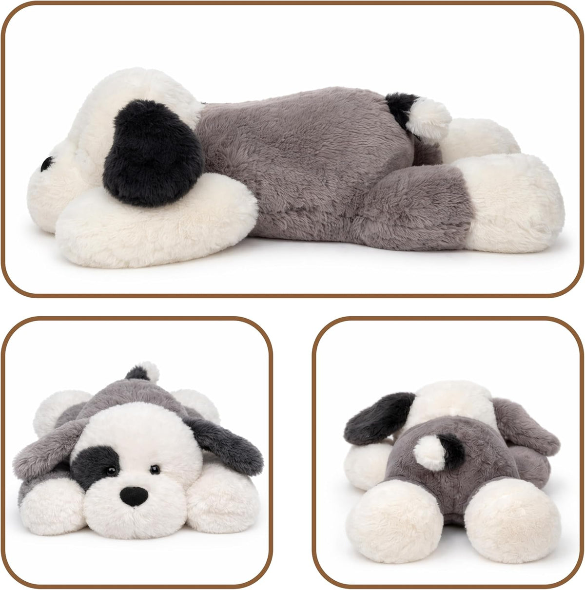 Juguete de peluche con peso para perro gris (20 pulgadas, 4