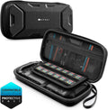 Mumba - Funda de transporte para Nintendo Switch 2 [compatible con consola con funda protectora puesta] [versión 2025 Plus] Bolsa de viaje rígida con 12 ranuras para tarjetas de juego, gran capacidad
