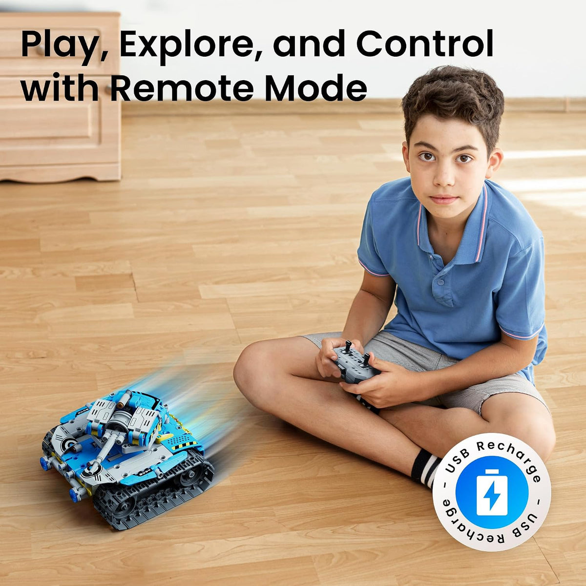 Sillbird Kit de robot de construcción con control remoto, regalo STEM para