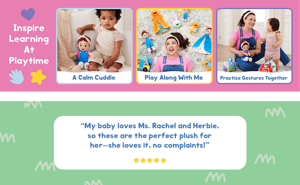 Ms Rachel - Muñeca oficial para abrazar y estar cómoda