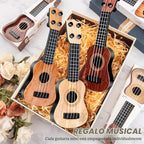 Mini guitarra para niños, 12 unidades, 10 pulgadas, 4 cuerdas, mini ukelele