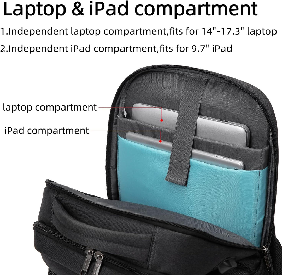 DUSLANG Mochila para portátil para viajes, resistente al agua, moch...