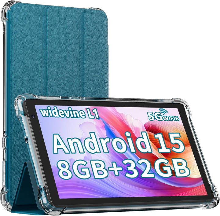 IWEGGO Tablet Android 15 con estuche, tablet de 7 pulgadas 8GB RAM+...