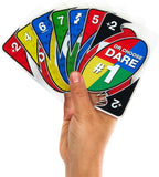 Mattel Games UNO Dare - Juego de cartas solo para adultos para noche de juegos, viajes, camping y fiesta