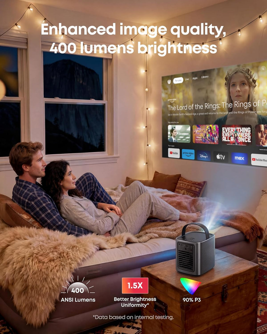 Proyector NEBULA Mars 3 Air GTV - Licencia oficial de Netflix, bril...