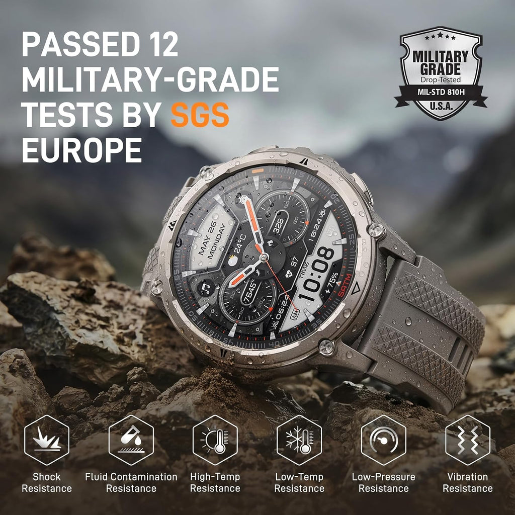 KOSPET ORB 2 Reloj Inteligente Resistente, 5 ATM y IP69 Impermeable, GPS de Banda Dual