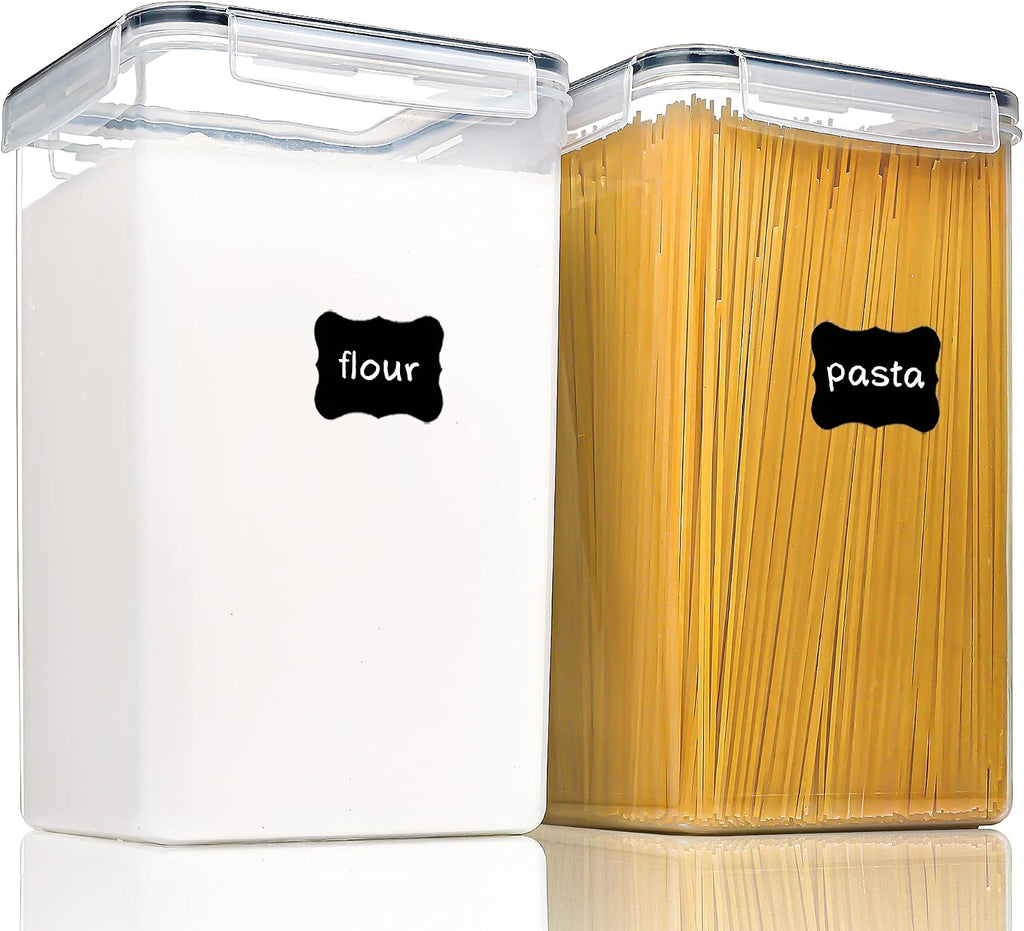 PANTRYSTAR - Recipientes grandes de almacenamiento de alimentos con tapas herméticas de 6.5 litros/5.9 cuartos de galón, para harina, azúcar, suministro para hornear y almacenamiento de alimentos