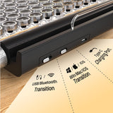 Teclado de máquina de escribir retro, teclado mecánico inalámbrico...