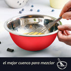 Juego de cuencos de acero inoxidable, 5 piezas para preparación de