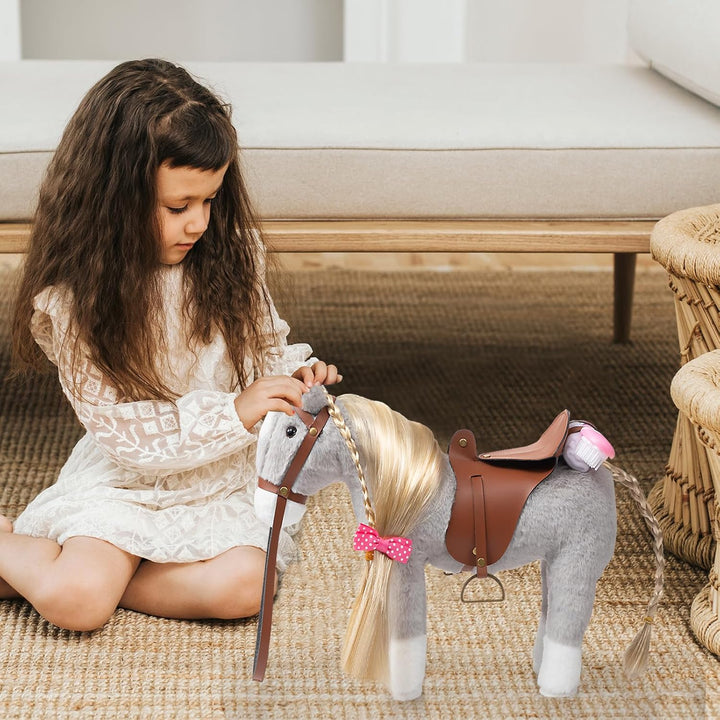 HollyHOME - Bonito caballo de peluche, juguete de peluche, 11 pulga...