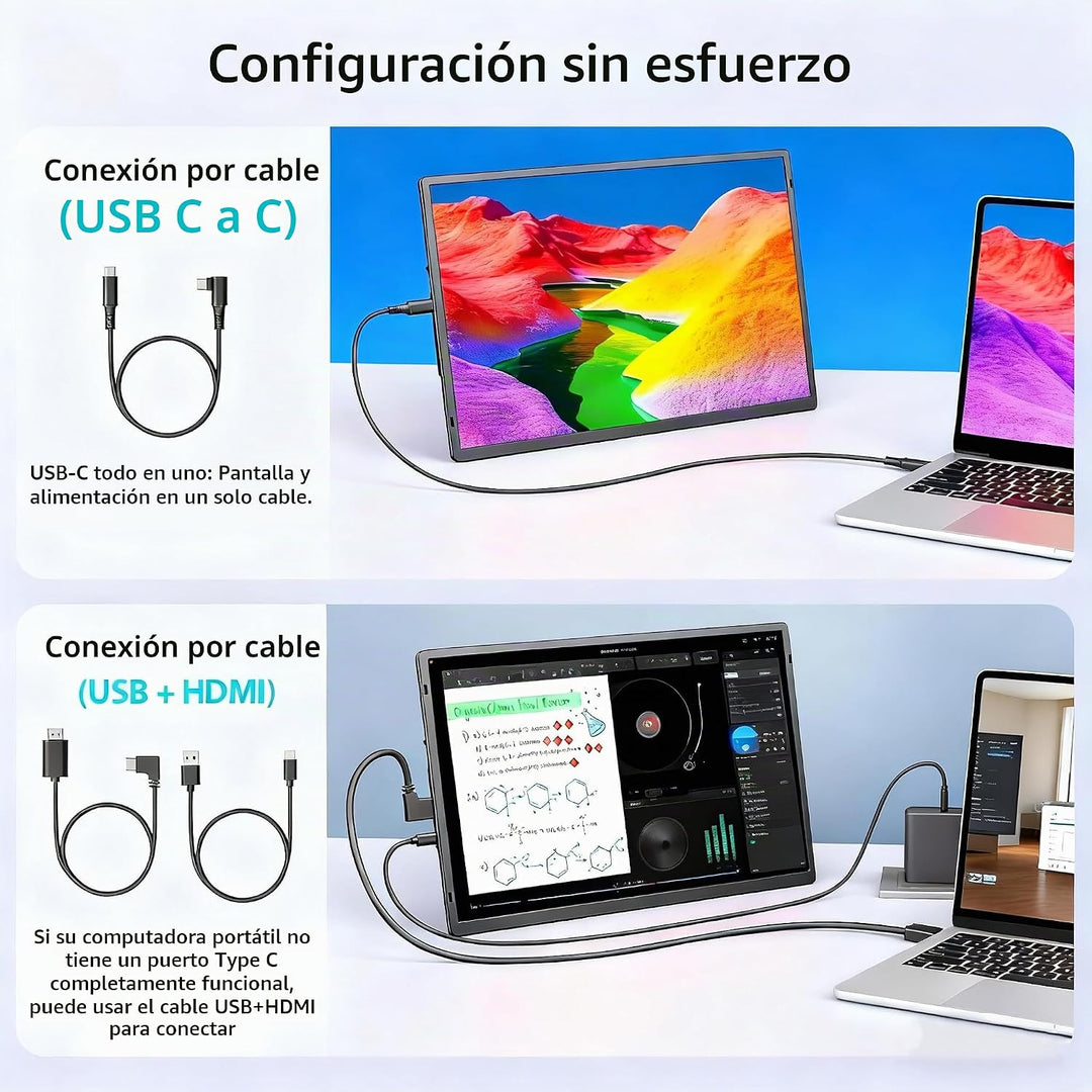 APILDELLA Extensor de monitor portátil de 16.2 pulgadas, pantalla H...