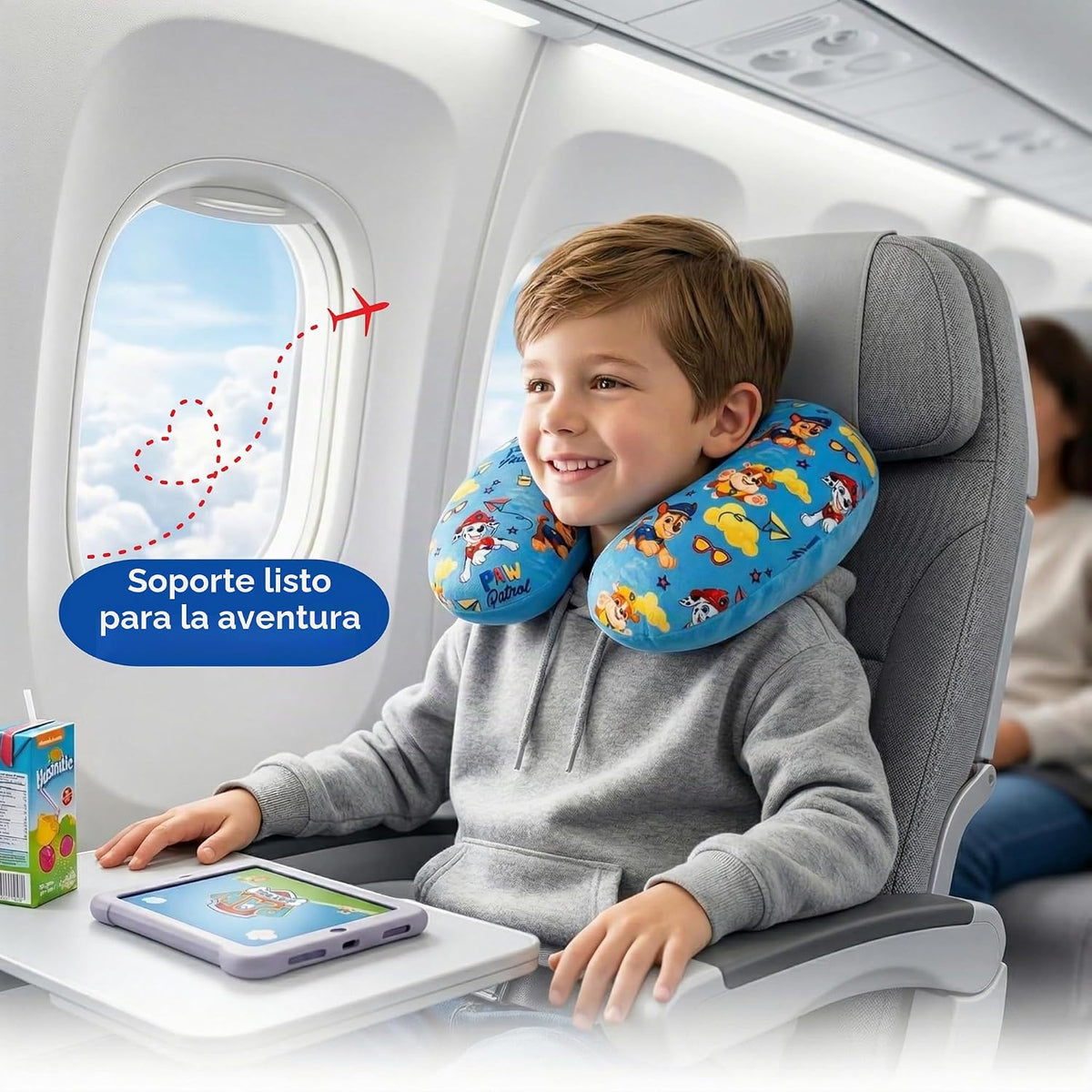 Paw Patrol - Almohada de cuello para niño, accesorios de viaje súper suaves para avión, paseos en coche y hogar, regalo para niños y adultos, (producto oficial) por Franco