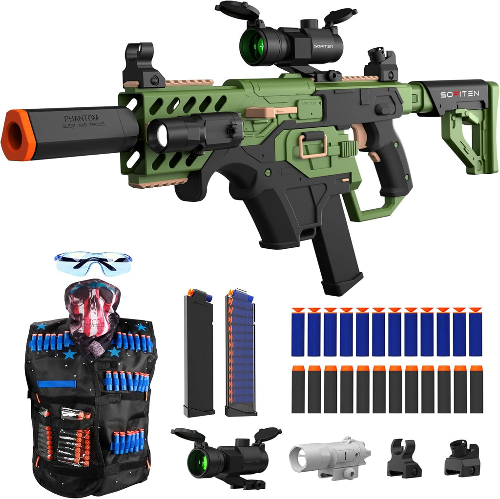 SOFITEN - Pistola de juguete eléctrica con rifle de francotirador
