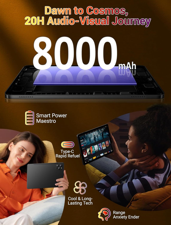 2026 Tableta de 11 pulgadas Android 15 con teclado Stylus Mouse: Ta...