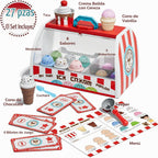 Lehoo Castle - Juguetes de helado para niños pequeños de 3 a 5 años, juguetes para niñas de 3 años en adelante, juego de helado para niños de 2 a 4 años, juego de tienda de helados, regalo para niños