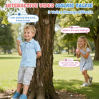 Walkie Talkies de video para niños, paquete de 2 recargables de largo