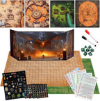 CZYY RPG Starter Set, Foldable Battle Mat, DM Screen, Game Tokens & Dice