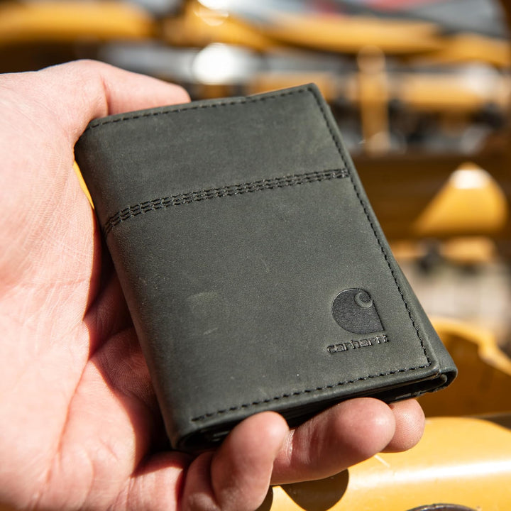 Carhartt Men's Casual Saddle Leather Wallets, Available in Mult...