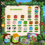 Bloques de construcción magnéticos para niños, juego de 100 cubos