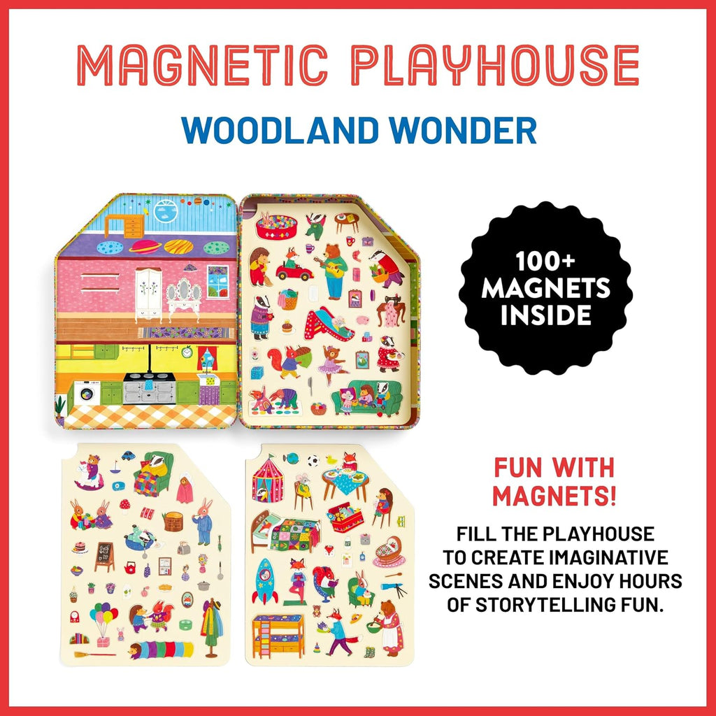 Mudpuppy - Casa de juegos magnética Woodland Wonder para niños