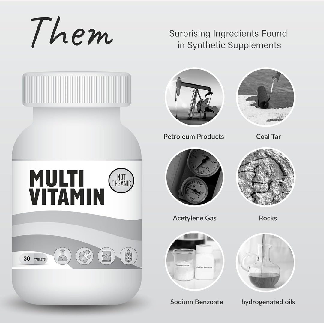 Organixx Multivitamínico de origen limpio para mujeres y hombres, c...