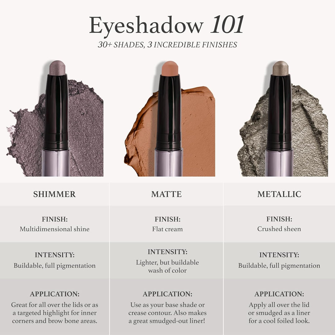 Julep - Sombra de ojos 101, de crema a polvo, impermeable, en barra...