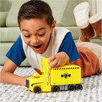 PAW Patrol, Camiones transformables de Rubble de Big Truck Pup con figura de acción coleccionable, juguetes para niños mayores de 3 años