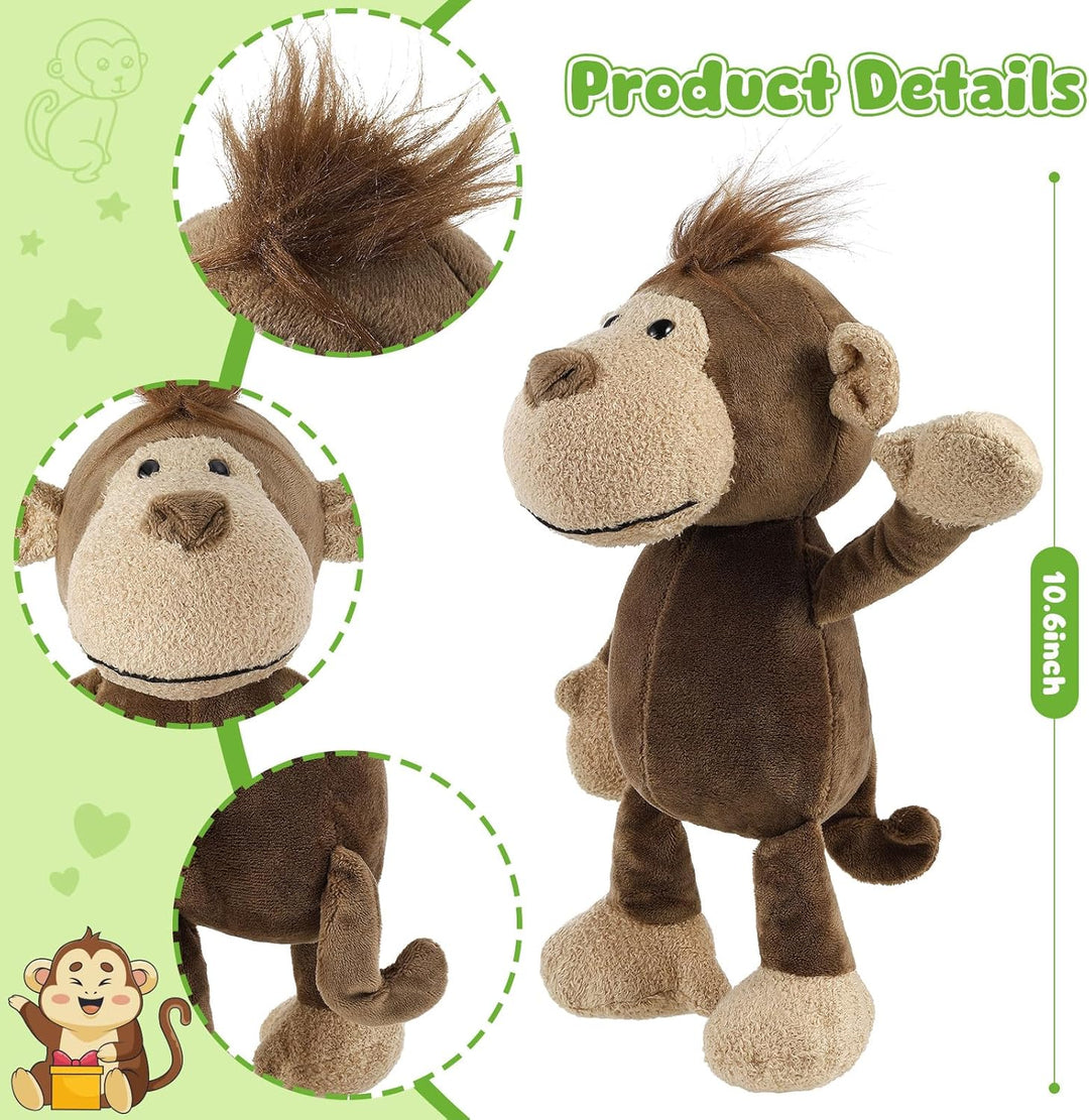 6 piezas de animales de peluche de safari a granel león, elefante,...