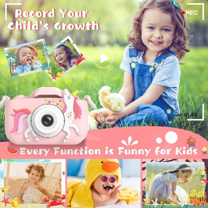 Dwfit Cámara de selfie mejorada para niños, regalos de cumpleaños d...