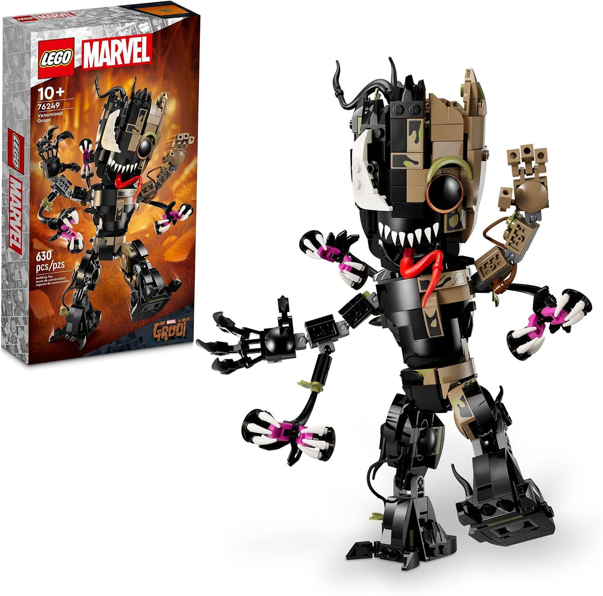 LEGO Marvel Groot Venenizado 76249 Juguete Transformable de Marvel para Jugar y Mostrar, Figura de Acción de Marvel Construible para Fans de la Película Guardianes de la Galaxia, Regalo de Cumpleaños