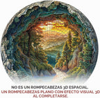 Rompecabezas de 1000 piezas para adultos, rompecabezas de bosque cueva de 26.6 x 26.6 pulgadas