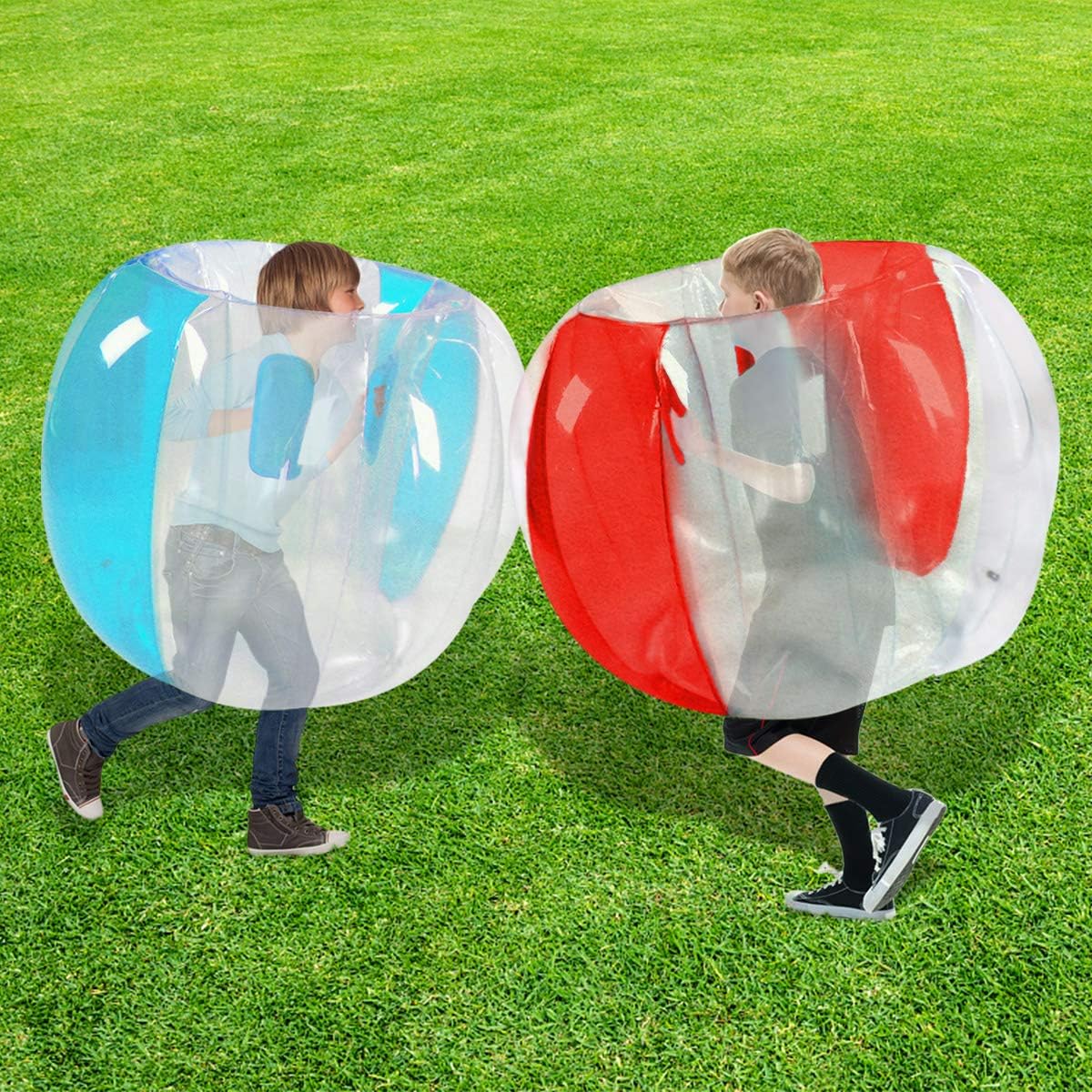 ZHUYNXIR 2 PC Bola Sumo para Niños, Bolas de Parachoques Hinchables para Niños, Bola Sumo para Niños, Bola de Juego de Césped para Niños al Aire Libre para Juego de Equipos para +3 Años (36 pulgadas