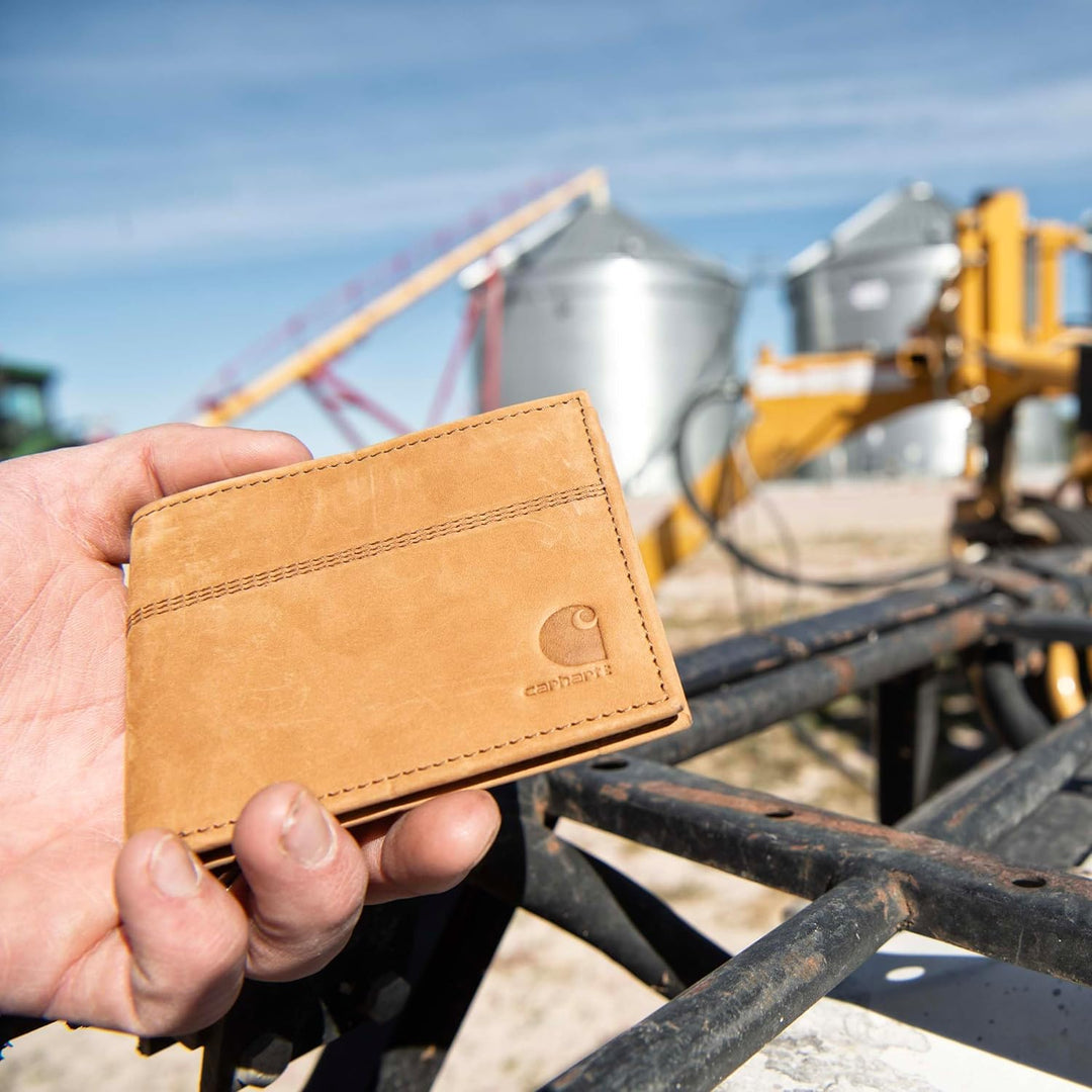 Carhartt Men's Casual Saddle Leather Wallets, Available in Mult...