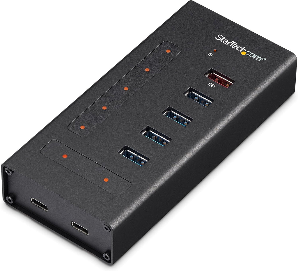 StarTech.com Hub USB C de 7 puertos - USB tipo C a 2x USB-C/5x USB-A - USB