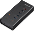 StarTech.com Hub USB C de 7 puertos - USB tipo C a 2x USB-C/5x USB-A - USB