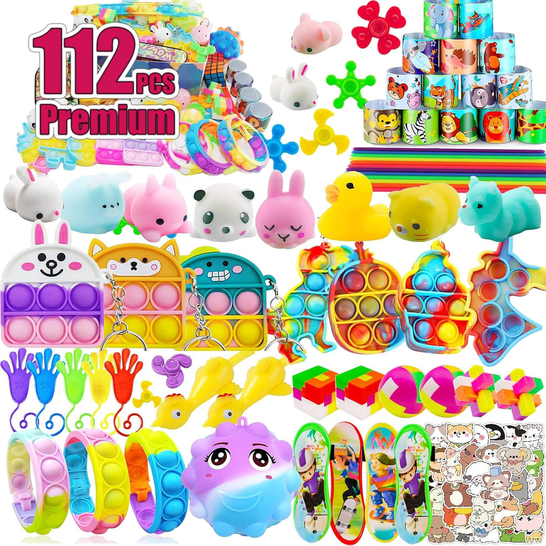 112 juguetes Pop Party Favors para niños, juguetes antiestrés de pr...