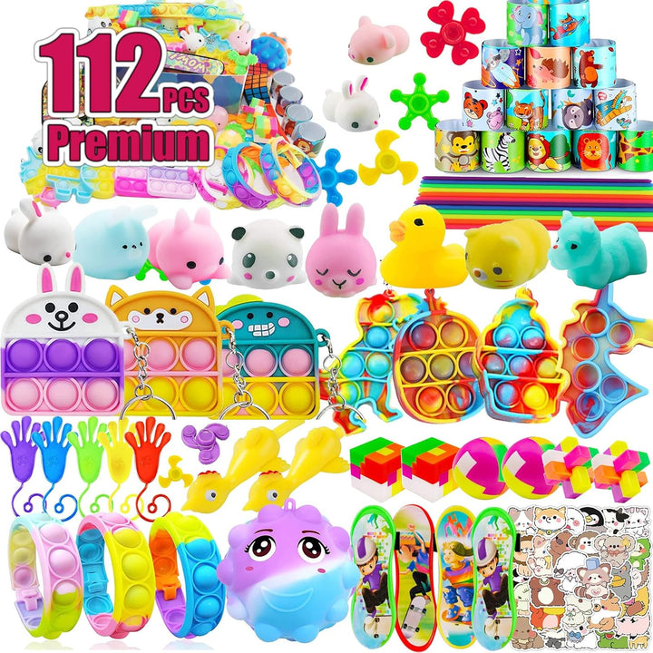 112 juguetes Pop Party Favors para niños, juguetes antiestrés de pr...